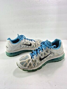 Nike Air Max+ 2011 Women's Running Shoes Size 8 Grey Chlorine Blue 429890-004